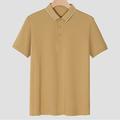 Homme POLO Tee Shirt Golf Extérieur Casual Col polo Col polo côtelé Manche Courte Mode Vêtement de rue Couleur unie Plein Bouton devant Eté Printemps Standard Noir Blanche Jaune Bleu Poudré Marron