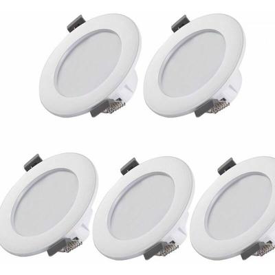 LED Badstrahler, IP44 Superflach 35mm, 85mm Durchmesser, weiß, Deckeneinbauleuchte, 6W LED Panel, Image