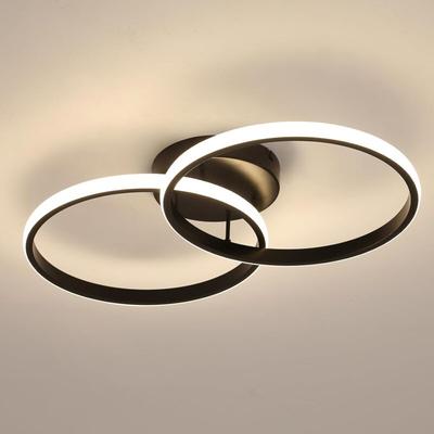 Goeco - LED-Deckenleuchte Wohnzimmer Rund 55CM, 42W Deckenleuchte Weiß Schlafzimmer, Deckenlampe Image