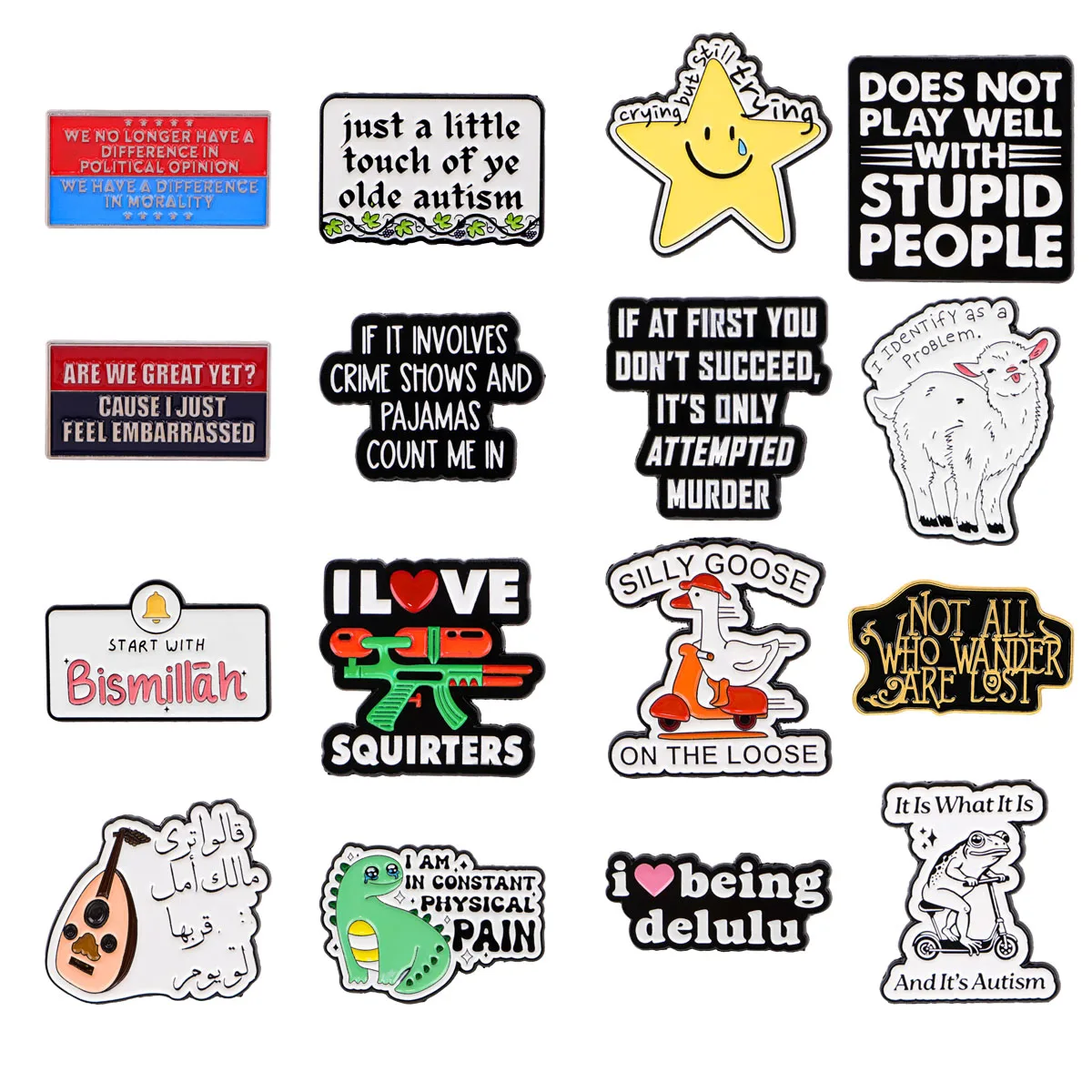 Islam Zitate Emaille Pins Cartoon Stern Broschen Für Kleidung Rucksack Revers Abzeichen Mode Schmuck Zubehör Geburtstag Geschenke Image