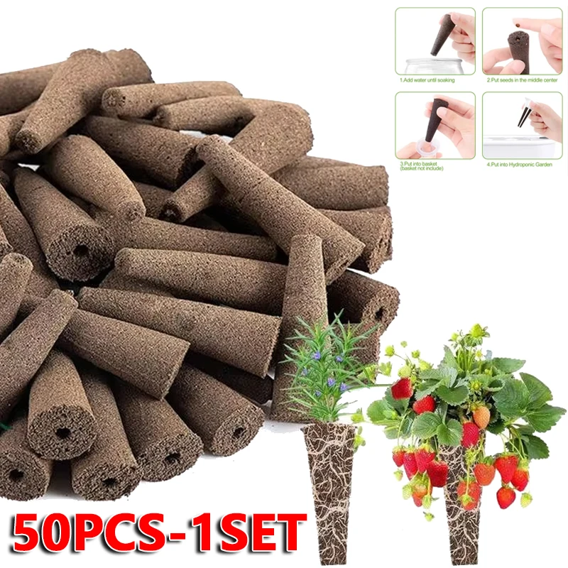 1-200Pcs Samen Wachsen Schwämme Ersatz Wurzel Wachstum Sämling Starter Stecker Samen Starten Samen Pod Hydrokultur Garten pflanzen Image