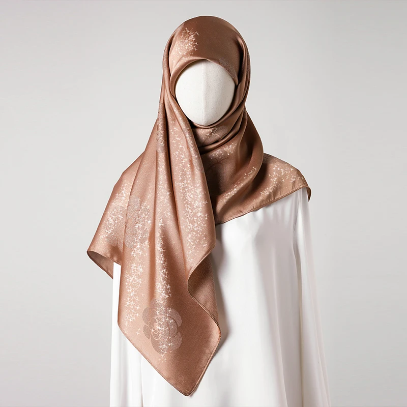2025, Blumenmuster-Schal, Schal, Kopftuch für Damen, elegantes Modeaccessoire, Pashmina-Hijab Image