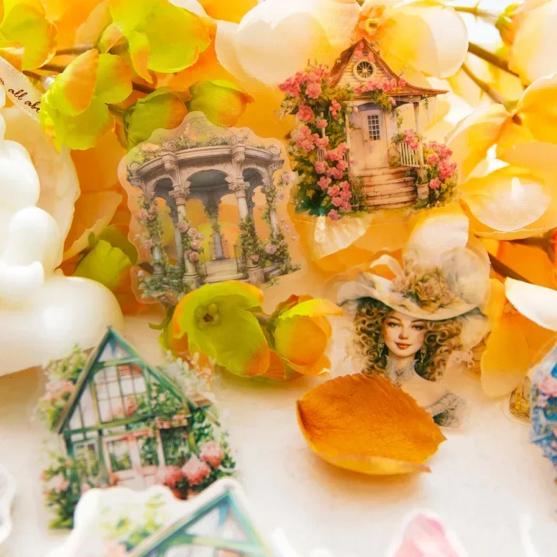 40 Stück Notizbücher, Dekoration, Aufkleber, Traumgeschichte, Retro-Handbuch, Materialpaket, Hintergrundzubehör, Sammelalbum, 153 x 89 mm Image