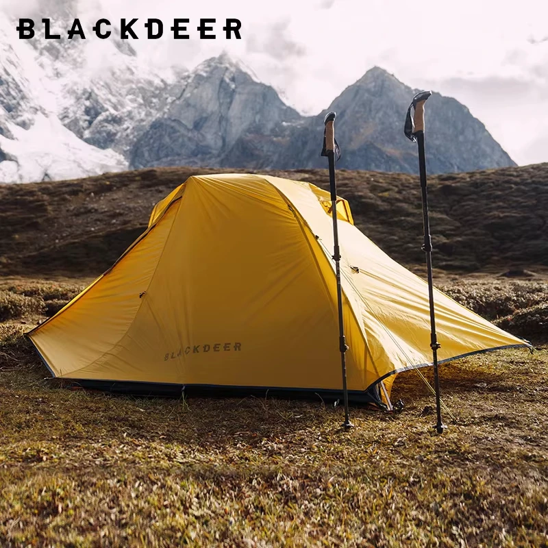 BLACKDEER Ultraleichtes Zelt für 2 Personen, 20D-Nylon, silikonbeschichteter Stoff, wasserdicht, für Touristen, Rucksackreisen, Outdoor, Camping, 1,47 kg Image