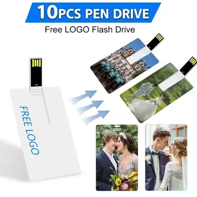 10 Stück kunden spezifisches Firmenlogo buntes Foto Kreditkarte USB-Flash-Laufwerk Pen drive 8GB Image