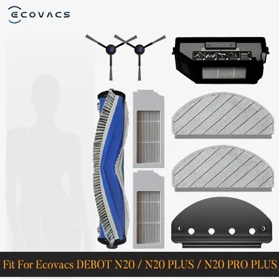 Fit For Ecovacs DEBOT N20 / N20 PLUS / N20 PRO PLUS Vacuum Parts Main Roller Side Brush Hepa Filter Image