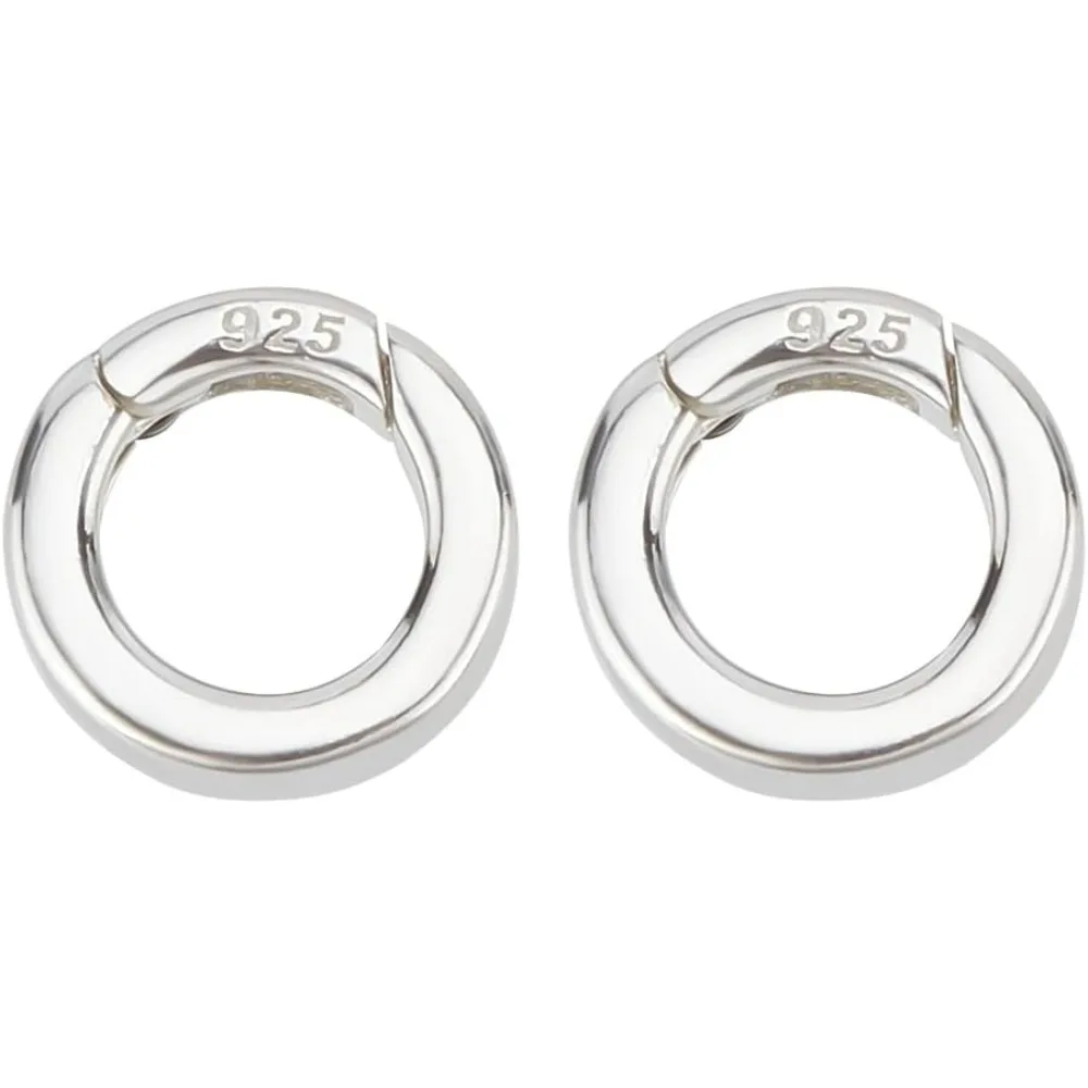 1 Box Halskette aus 925er-Sterlingsilber, Ringclip, Federtorringe, Federverschlüsse, Ring, Armband, Halskette, Verkürzungsverschluss, Karabiner Image