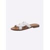 Pantolette HEINE, Damen, Gr. 37, weiß, Leder, Rindsleder, Leder, modisch, Schuhe