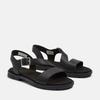 Sandale TIMBERLAND "CALISTA BAY BACKSTRAP SANDAL", Gr. 37, schwarz (blk full gra), Leder, Schuhe