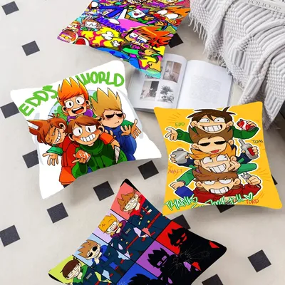 E-Eddsworld Kissenbezug, Sofa-Kissenbezug, Heim- und Raumdekoration, Geschenk für Kinder Image