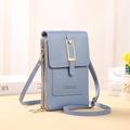 Borsa per cellulare con touch screen mini borsa a tracolla borsa alla moda in similpelle portafoglio verticale con scomparti per carte