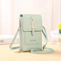 Borsa per cellulare con touch screen mini borsa a tracolla borsa alla moda in similpelle portafoglio verticale con scomparti per carte