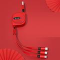 Cavo di ricarica multiplo da 3 9 piedi USB A a Lightning micro USB C Ricarica rapida 3 in 1 Magnetico 540 Rotazione per Samsung iPhone Accessorio per telefono