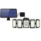 300 LED luci di inondazione con sensore di movimento per esterni alimentate ad energia solare telecomando 5 teste luci da parete di sicurezza solari dal tramonto all'alba 3 modalità di illuminazione