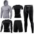 Set da uomo di abbigliamento sportivo attivo maglia a maniche lunghe abbigliamento termico per l'allenamento fitness palestra corsa abbigliamento sportivo a asciugatura rapida e traspirante.