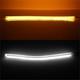 2 pezzi LED DRL Luce diurna per auto Striscia flessibile impermeabile Fari per auto Tubo di flusso del freno Segnale di svolta Bianco Giallo Blu 12V