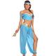 Principessa Jasmine Sexy Cosplay Costume di danza del ventre Donna Ideale Halloween Carnevale Spettacolo Festa Adulti