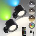 Luce per quadri a batteria luce da parete magnetica senza fili luce per quadri con telecomando luce ambientale RGB ricaricabile luce dimmerabile a 3 temperature di colore luce per camera da letto