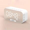 Sveglia con specchio LED elettronico digitale creativo con altoparlante wireless e funzione di doppia sveglia