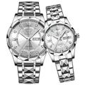 Montre de luxe OPK 6023 Quartz avec échelle romaine et diamants pour hommes et femmes étanche double calendrier horloge originale.