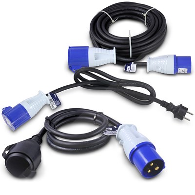 Enva 1x CEE Verlängerungskabel 10m + 2x CEE-Adapter Stecker [Hersteller-Nr. 41108578] Image