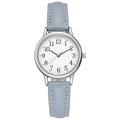 Montre à quartz pour femme avec mouvement japonais chiffres arabes faciles à lire et cadran simple bracelet en cuir PU