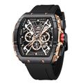 Montre à quartz pour homme créative à la mode business avec chronographe lumineux et calendrier.