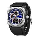SANDA 3356 Montre à quartz multifonctionnelle pour homme étanche réveil et calendrier montre de sport électronique à la mode pour étudiants