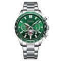 CURREN Montre-bracelet à quartz pour homme avec calendrier lumineux et décoration en acier étanche