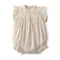 Summer Handmade Smocked Baby Girl Rompers Spanish Clothes Boutique Short Sleeve Organic Cotton