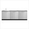 NewAge Outdoor Kitchens Stainless Steel 4-Piece Outdoor Kitchen Set with Countertops
