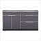 NewAge Outdoor Kitchens Aluminum Slate 3-Piece Outdoor Kitchen Set with Countertops