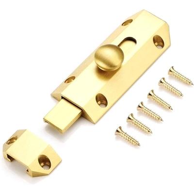 Sicherheitsriegel mit dickem Bolzen aus massivem Messing, robuster Riegel, Gold Image
