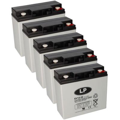 Akkusatz 5x 12V 22Ah kompatibel zu 6 dzm 20 60V 20Ah vrla EV12022 T12 M5 Image