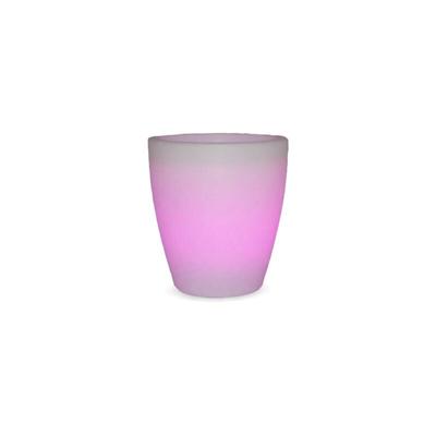 Newgarden - violeta 55 Moderner runder Indoor- und Outdoor-Blumenkasten mit Licht für Pflanzen und Image