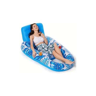 Lablanc - Schwimmende aufblasbare Hängematte, aufblasbarer Poolstuhl, mit aufblasbarem Kissen und Image
