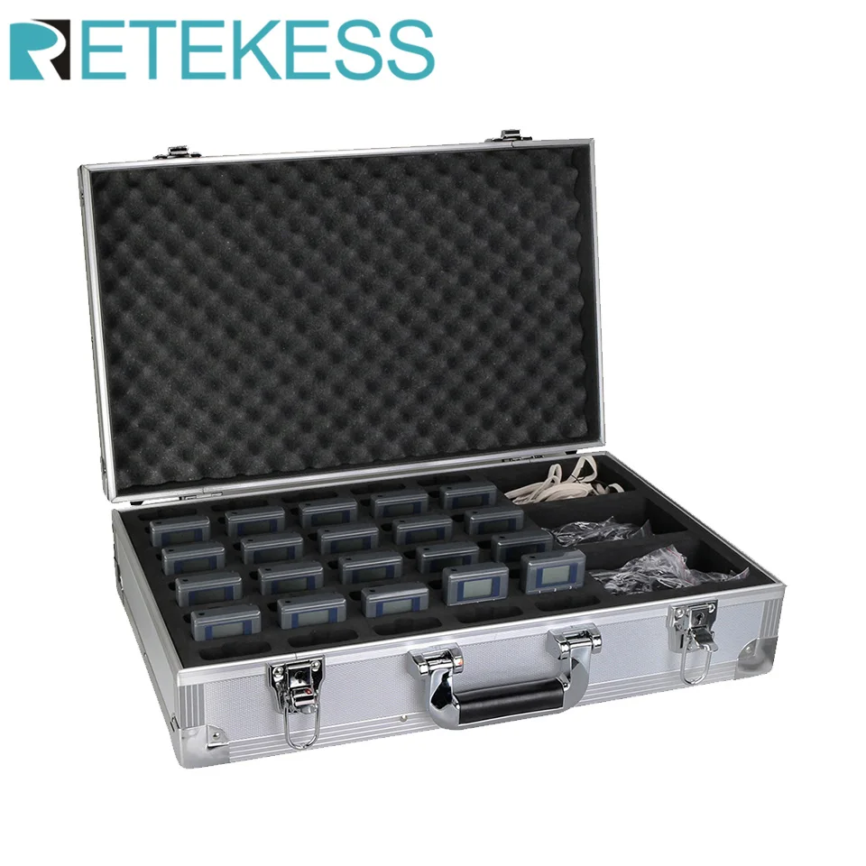 RETEKESS PR13 Aufbewahrungsbox mit 50 Steckplätzen für PR13/V112 Radioempfänger, kabelloses Reiseleitersystem Image