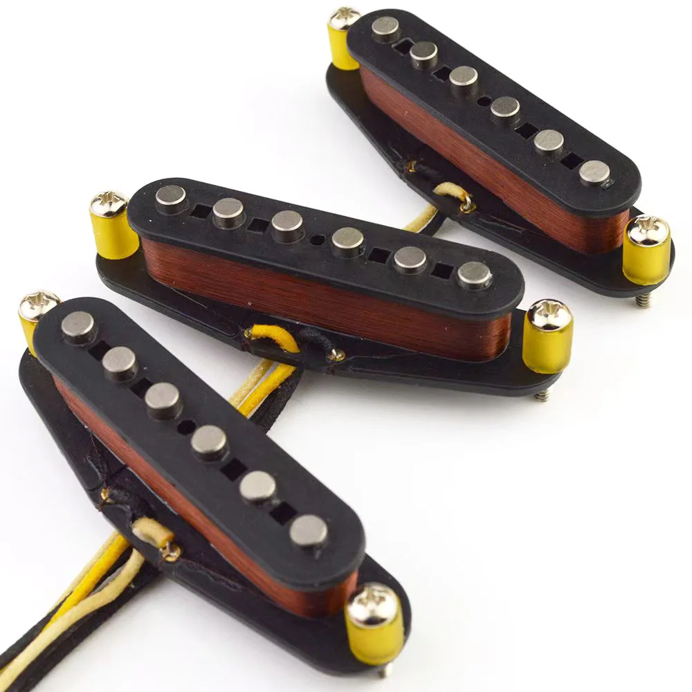 Vintage 1954 ST Single Coil Surfari Handgewickeltes Alnico 3-Tonabnehmer-Set für SSS-E-Gitarre Image