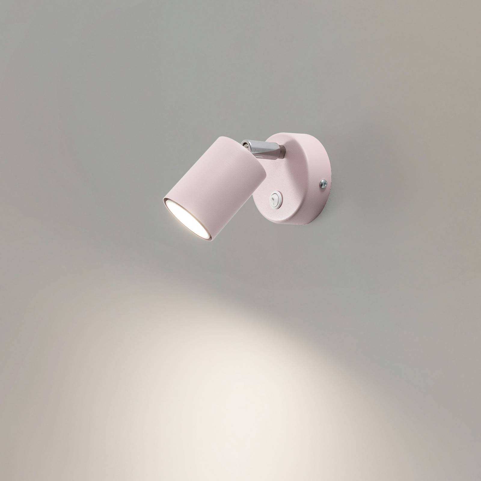 Wandstrahler Fun, grau, 14 cm hoch, verstellbar, GU10 Fun Luminex, alu / grau / zink, für Wohn- / Esszimmer, Metall, Modern, Strahler