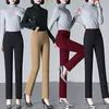 2025, neue Slim-Fit-Hose für Damen, modische Stretchhose, Rot, Dunkelblau, Khaki, Rote Hose, asiatische Größe 27–32