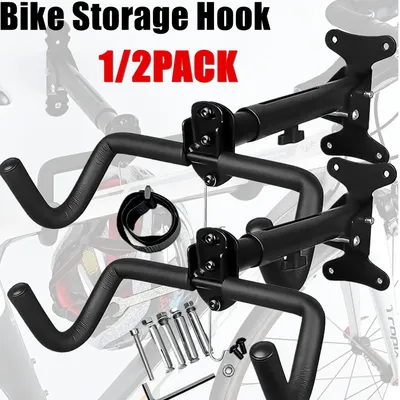 1-2PCS WinHolder Bike Rack Wall Mount Garage Home Adjustable Bicyle Rack Horizontal Bike Hook Thickened MTB Road Bike Holder