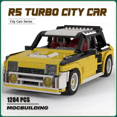 Moc Bausteine R5 Turbo Auto DIY Montage Technologie Ziegel Stadt Fahrzeug Transport Spielzeug Image