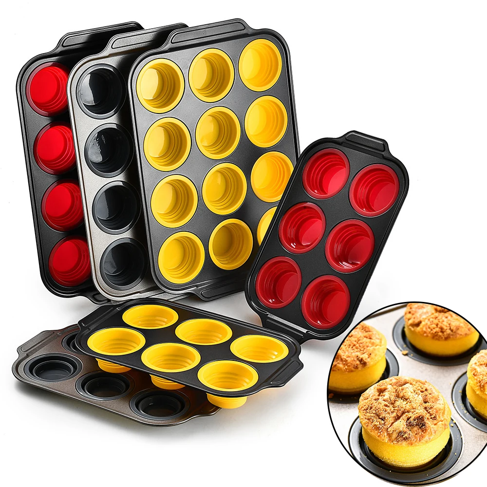 1 Stück faltbare Backformen für leicht zu lösende haltbare Silikon kuchen form Küche Kochen Back geschirr Maker DIY Kuchen Dekorations werkzeuge Image