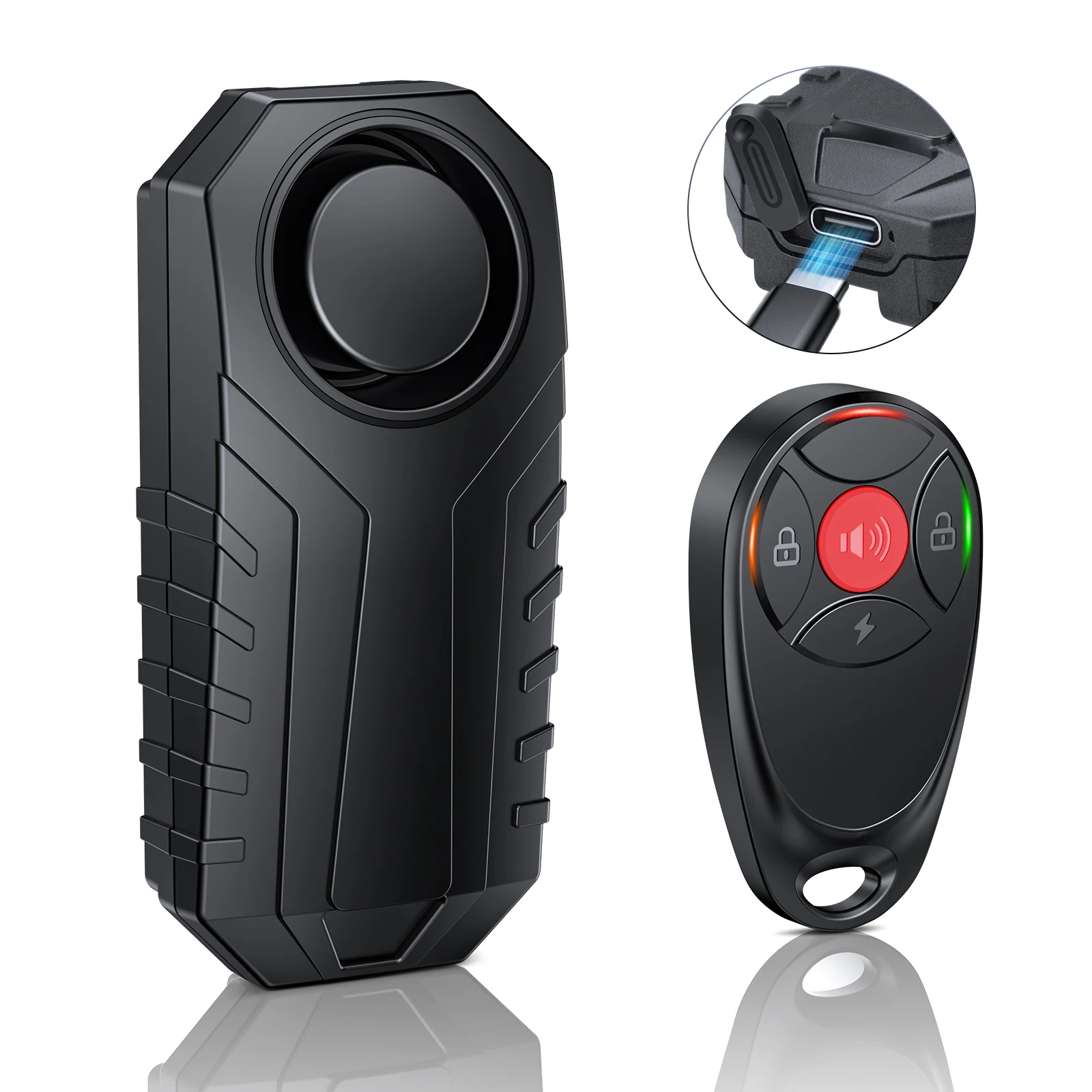 Anti-Diebstahl-Fahrradalarm mit Fernbedienung, kabellose Sicherheit, Vibrations-Fahrradalarm für elektrische Motorradalarm mit Bewegungssensor Image