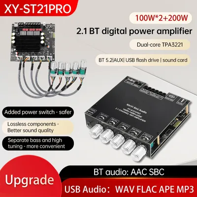 Bluetooth Subwoofer Sound verstärker platine 100W * 2 200W 2.1 Kanal Audio-Leistungs verstärker Image