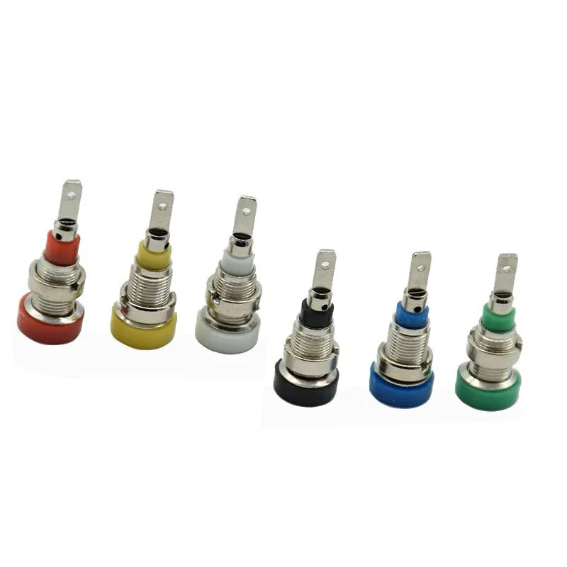 5 stücke Multimeter instrument 2mm bananen stecker Bananen buchse Reinem kupfer isolierung banane Jack buchse terminal Image