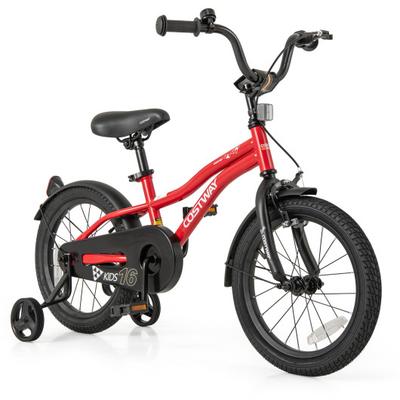 Costway 16 Inch Kids Bike Adjustable Bicycle with Reflectors and Bell for 4-7 Years Old