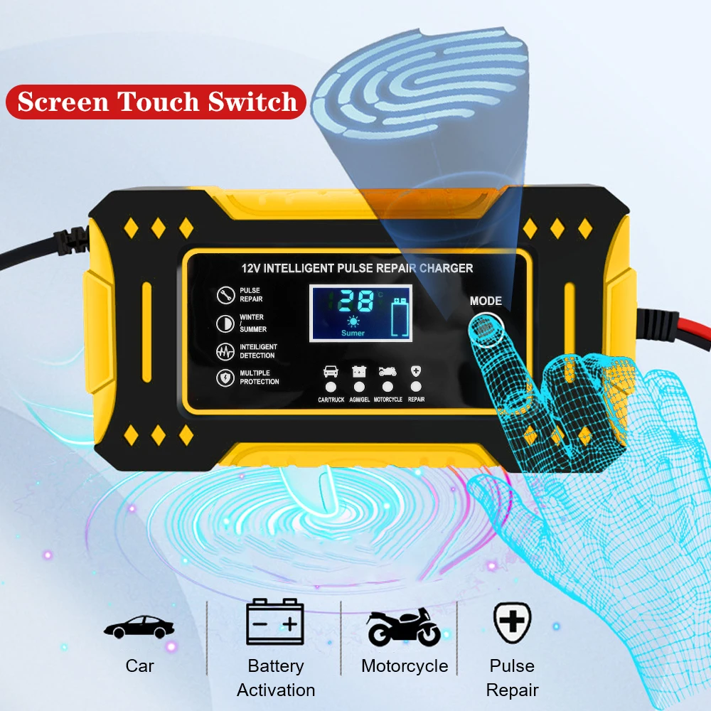 Für Nass/GEL/Blei-säure Batterie Digitale Anlassen Lade Werkzeug Auto Diagnose Werkzeuge Auto Batterie Tester Batterie analysator 12V 24V Image