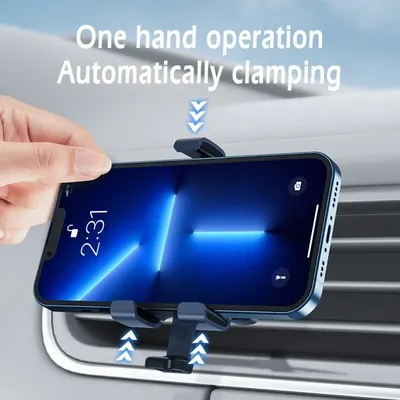 KJOY Universal Gravity Autotelefonhalter Air Vent Mount Clip für iPhone Xiaomi Huawei Samsung - Auto Image