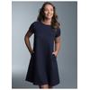 Jerseykleid TRIGEMA "TRIGEMA Kleid in Piqué-Qualität", Damen, Gr. S, US-Größen, blau (navy), 100% Baumwolle, feminin, Kleider